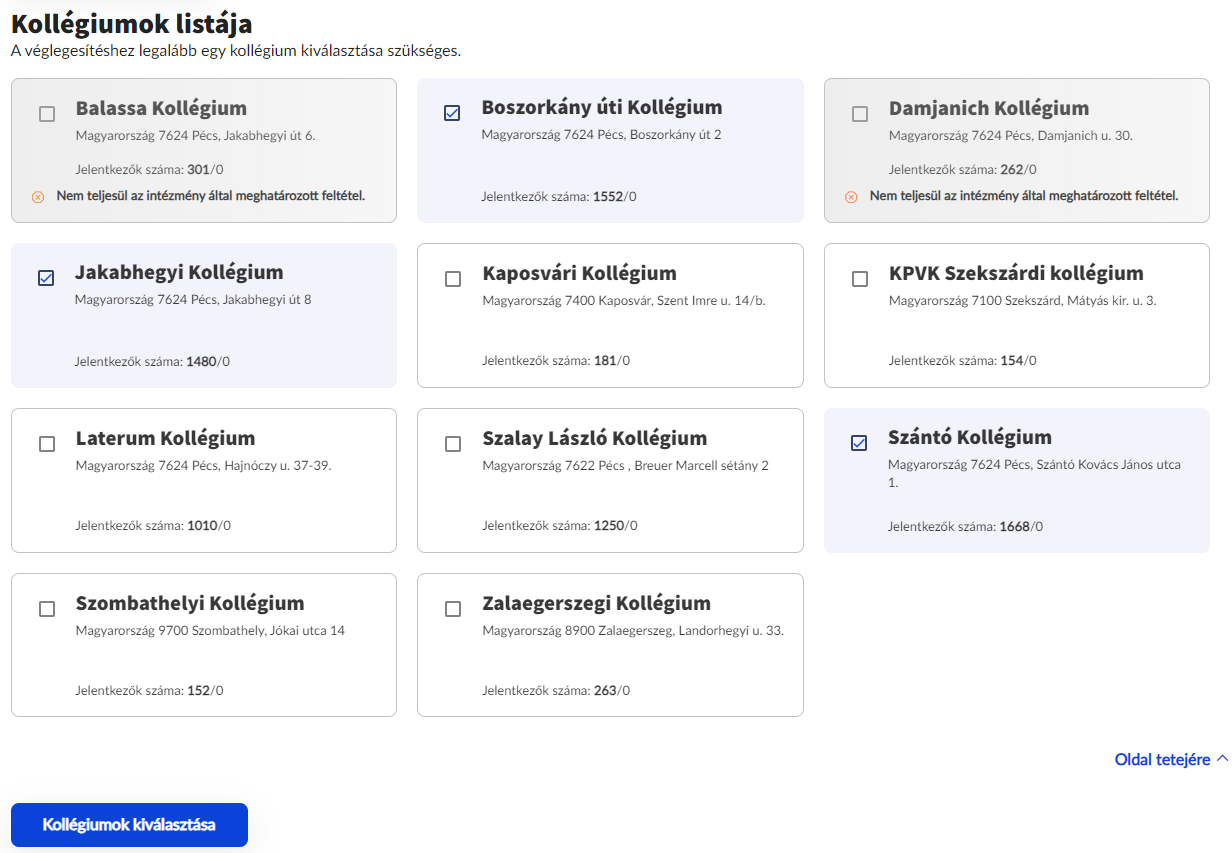 Kollégiumi jelentkezés 4