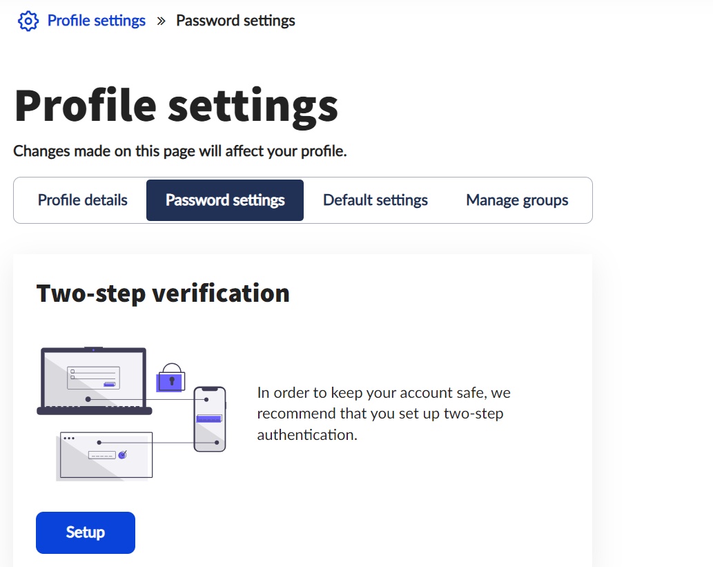 Profile settings